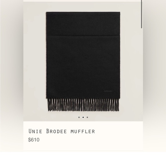 Hermes Unie Brodee Muffler in Black - Picture 2 of 4